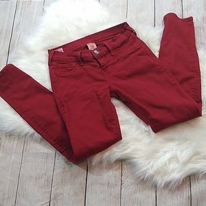 True Religion Red Jeans Straight Leg Pants 26
